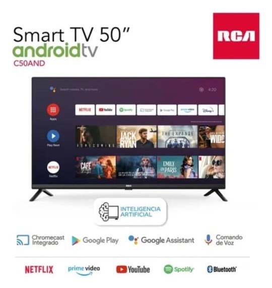 Smart TV 50" RCA C50AND-F Ultra HD Android TV